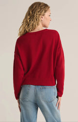 Z Supply Sienna Sweater - Haute Red