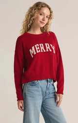 Z Supply Sienna Sweater - Haute Red