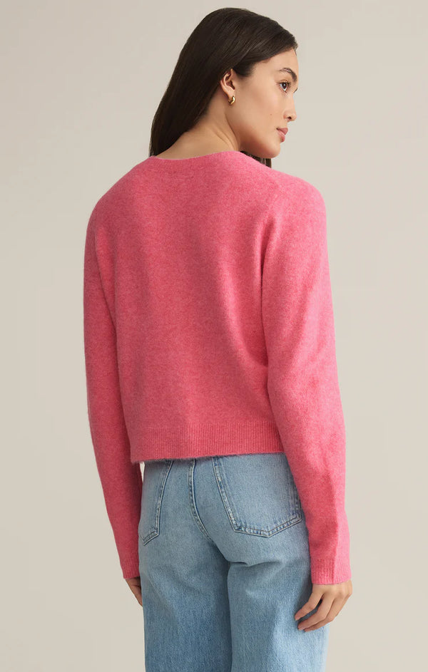 Z Supply Medina Cozy Cardigan - Disco Pink