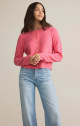 Z Supply Medina Cozy Cardigan - Disco Pink