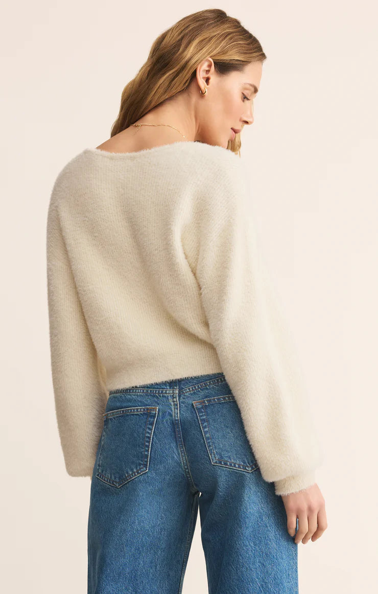Z Supply | Sadira Fluffy Crop Cardigan - Warm White