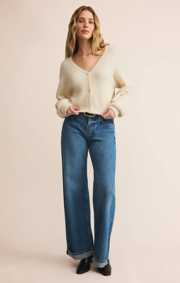 Z Supply | Sadira Fluffy Crop Cardigan - Warm White