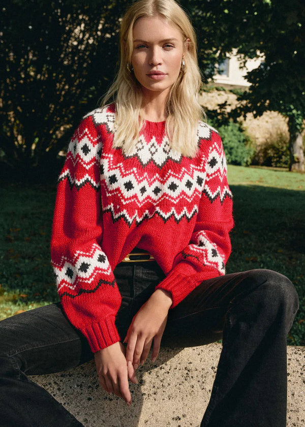 Z Supply | Adornment Fair Isle Sweater - Festive Red