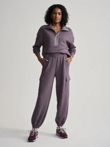 Varley Keller Half Zip Pullover | Cocoa Berry