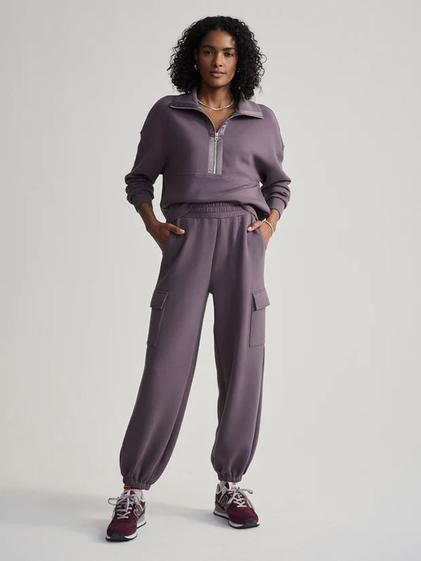 Varley Keller Half Zip Pullover | Cocoa Berry