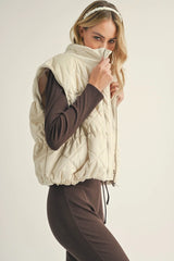 Cosmic Quilted Vest - Cream