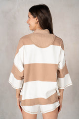 Sadie Stripe Set - Taupe