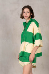 Sadie Stripe Set - Green/Yellow