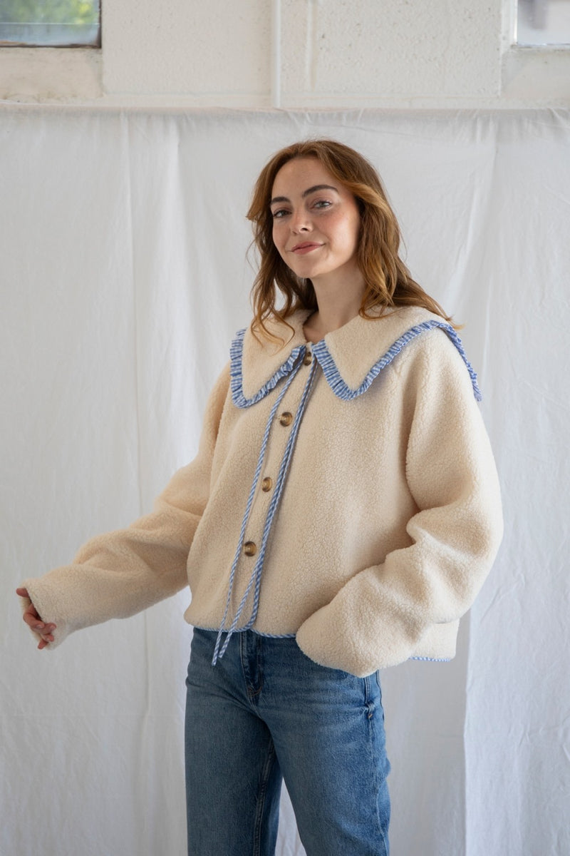Thea Sherpa Jacket - Blue
