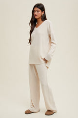 Bell Ribbed Set - Cream