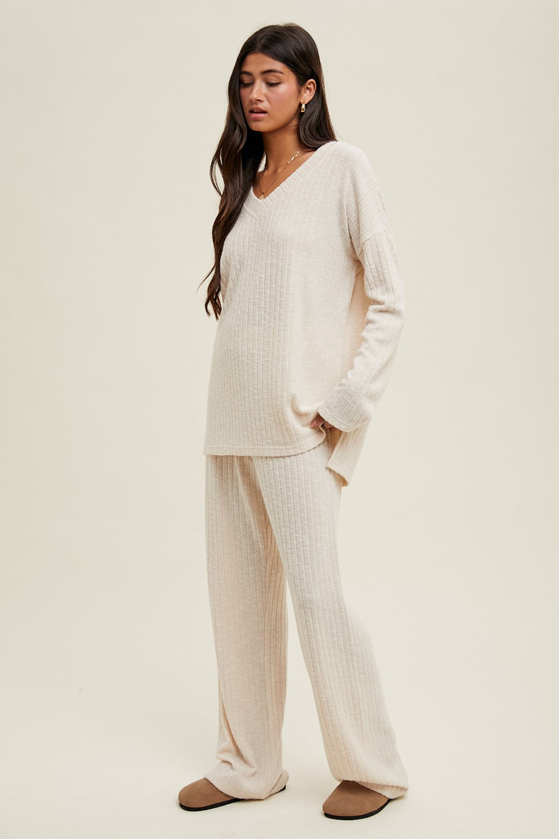 Bell Ribbed Set - Cream