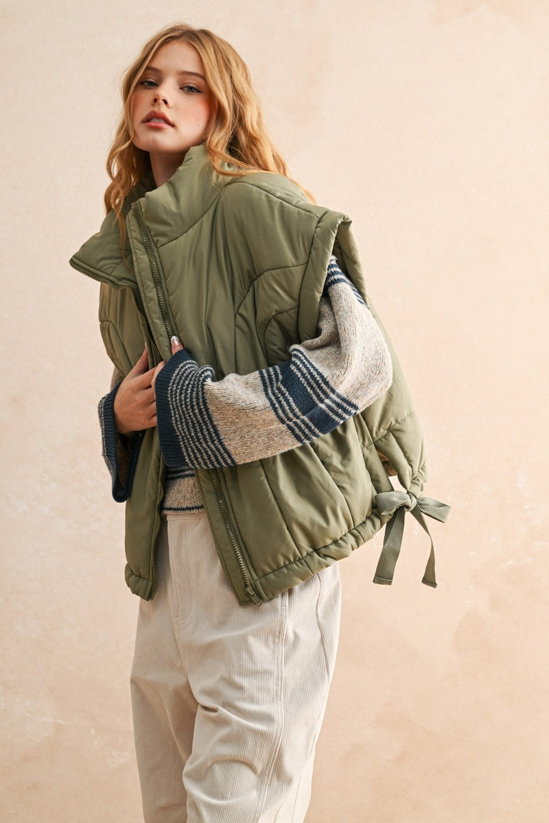 Jed Puffer Vest - Olive