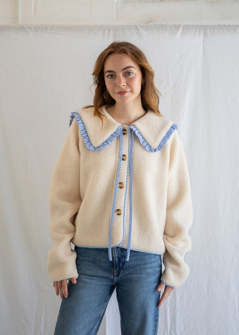 Thea Sherpa Jacket - Blue