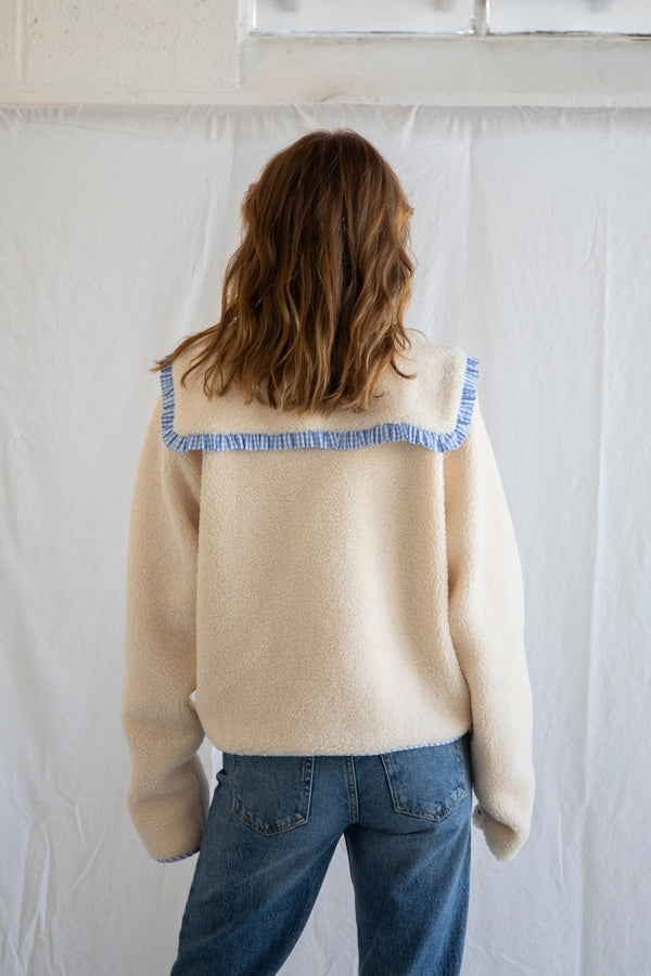 Thea Sherpa Jacket - Blue