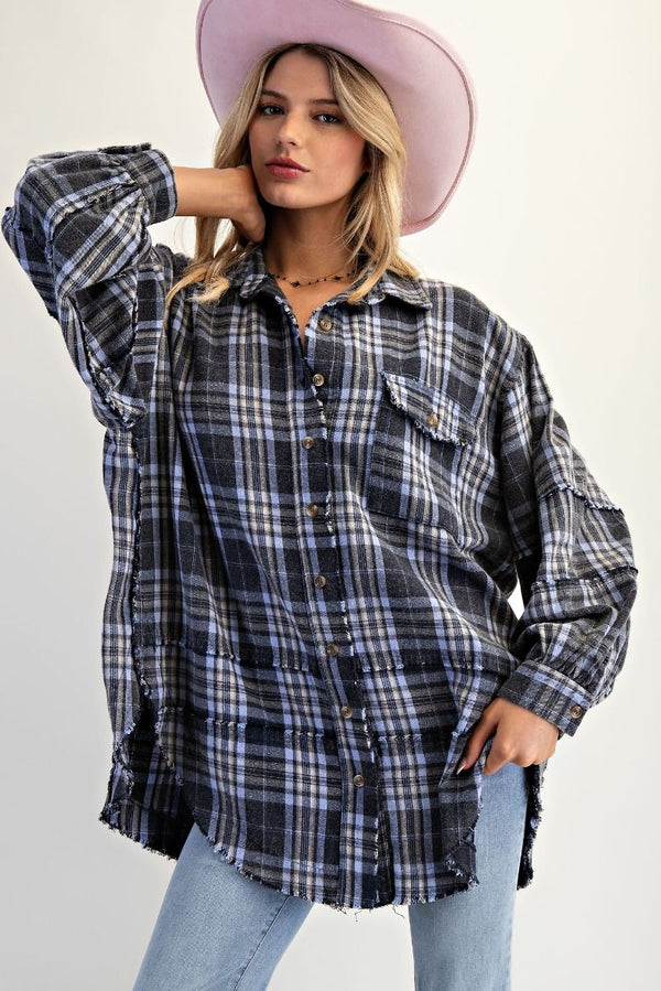 Free Bird Flannel - Navy