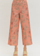 Hazel Mid-Rise Pants- Salmon
