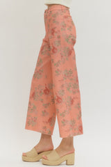 Hazel Mid-Rise Pants- Salmon