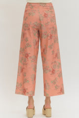 Hazel Mid-Rise Pants- Salmon