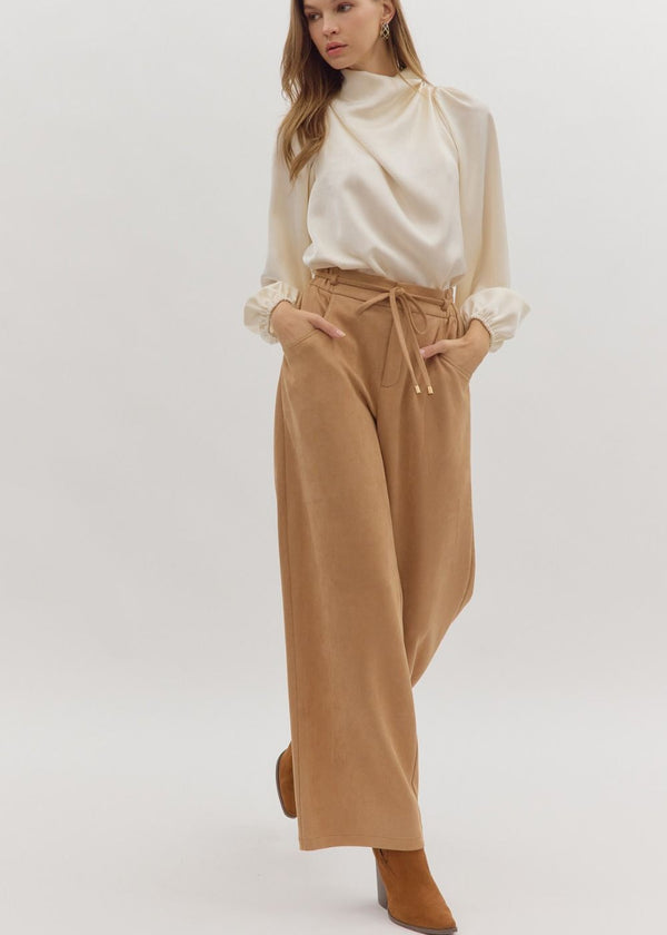 Willow Wide Leg Pants - Camel