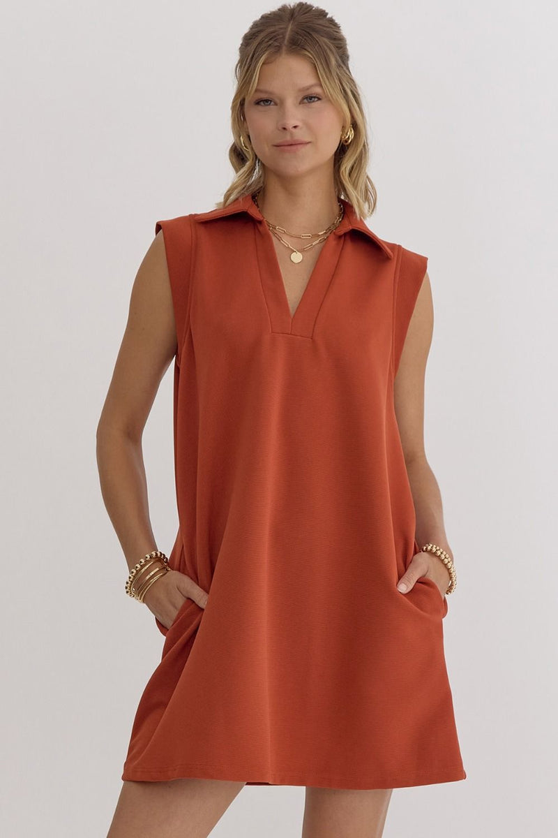 The Sabrina Dress - Rust