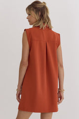 The Sabrina Dress - Rust