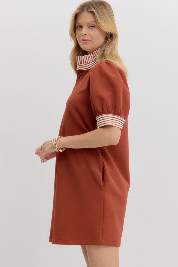 Polo Dress - Rust