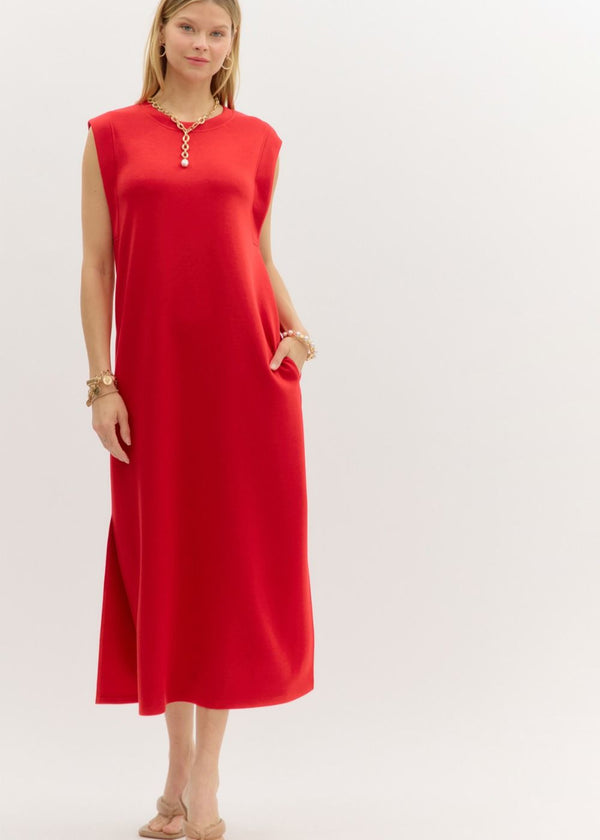 Lupine Shirt Dress - Poppy