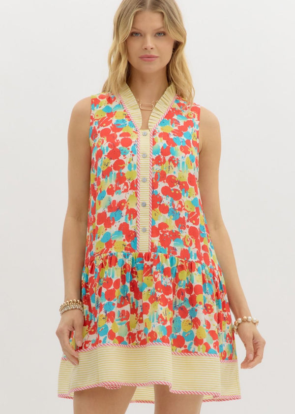 Devin Poppy Dress - Red