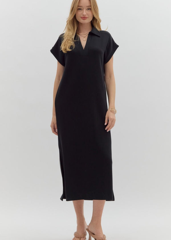 Lana Midi Dress - Black