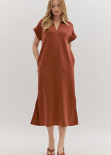 Miriam Midi Dress - Clay