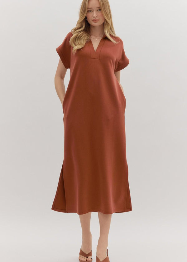 Miriam Midi Dress - Clay