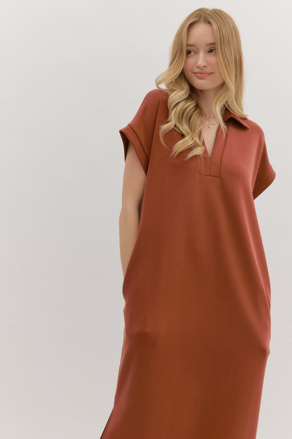 Miriam Midi Dress - Clay