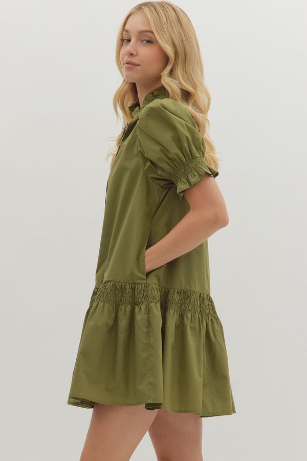 Moments in Between Dress - Olive