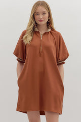 Pumpkin Patch Mini Dress - Clay