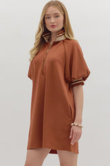 Pumpkin Patch Mini Dress - Clay