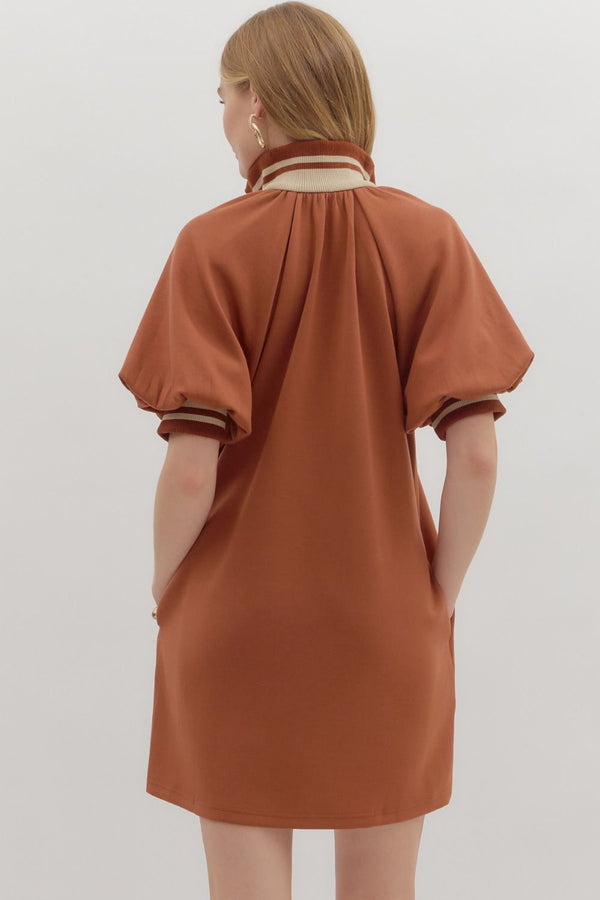 Pumpkin Patch Mini Dress - Clay