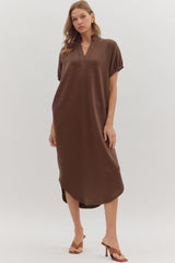 Miriam Midi Dress - Espresso