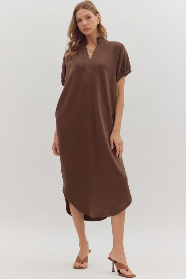 Miriam Midi Dress - Espresso
