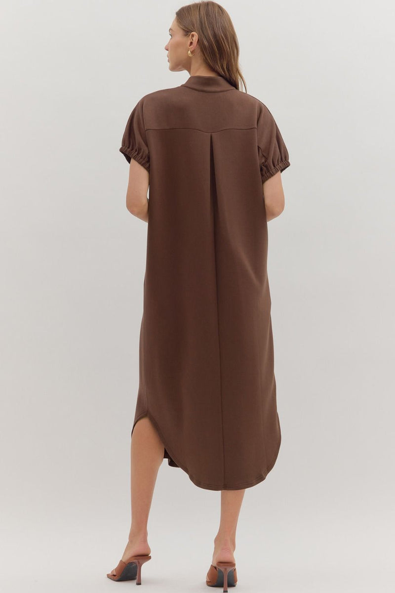 Miriam Midi Dress - Espresso
