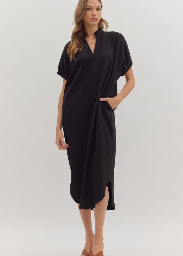 Miriam Midi Dress - Black