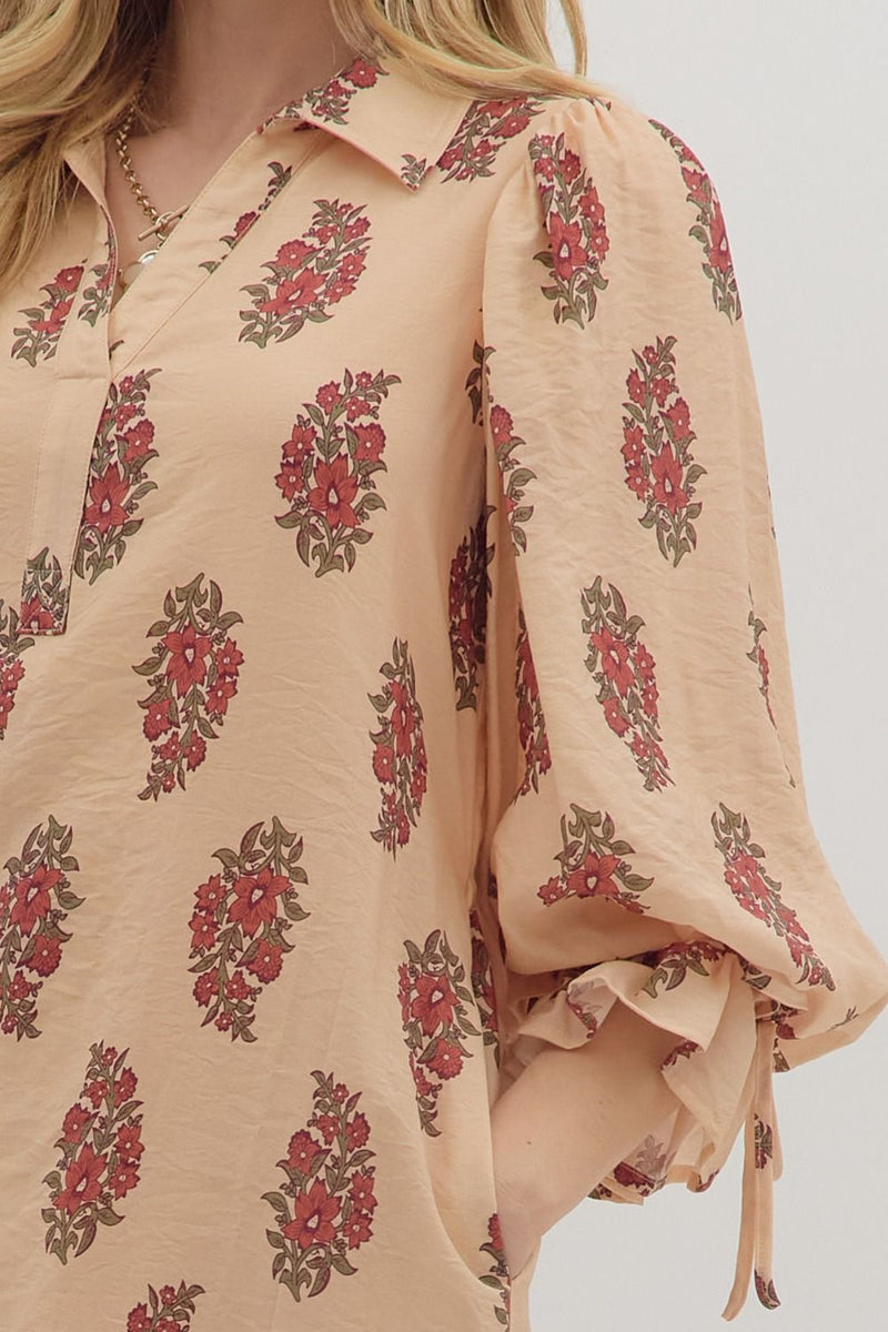 Esme Floral Mini Dress - Ecru