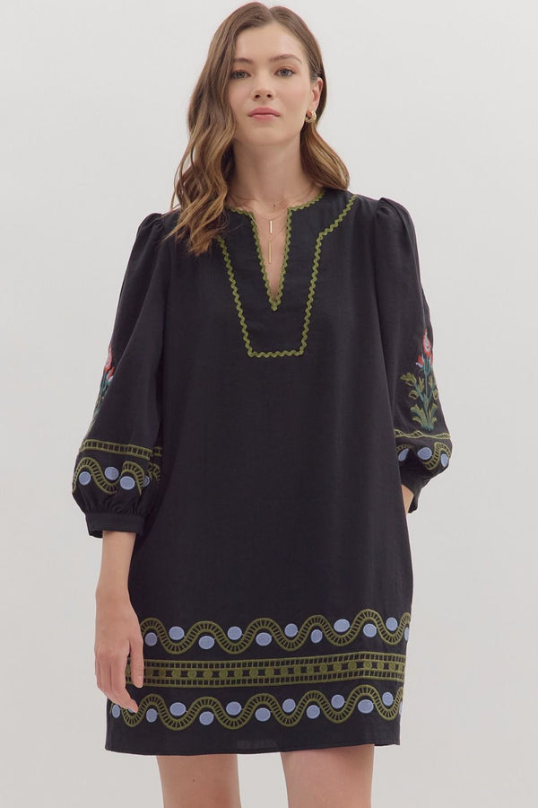 Kirby Mini Dress - Black