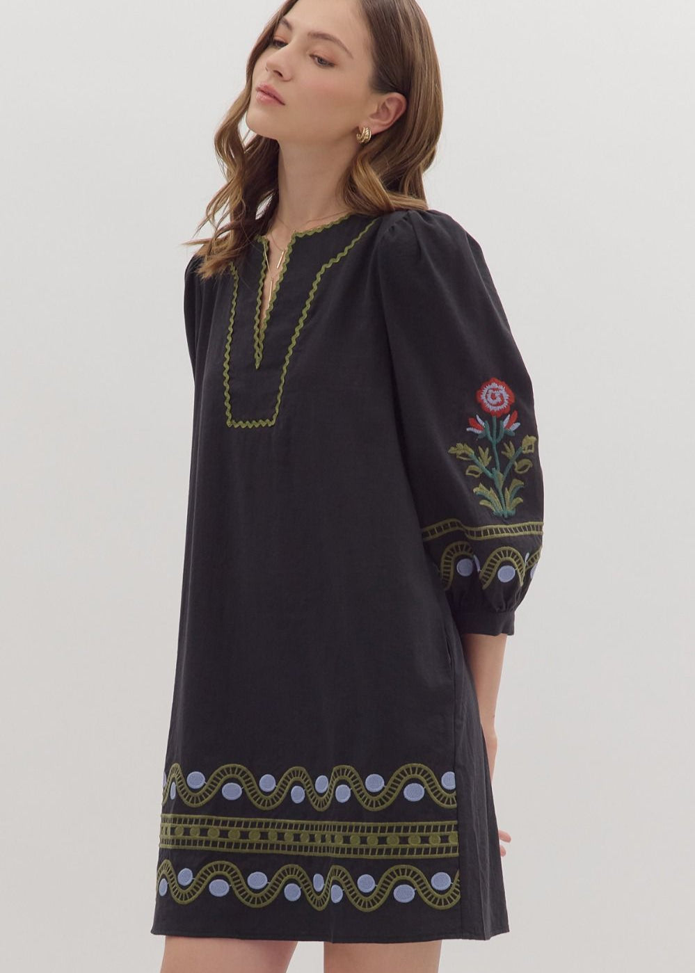 Kirby Mini Dress - Black – Ivy Lee Boutique