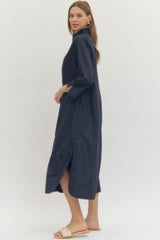 Nina Midi Dress- Navy