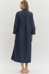 Nina Midi Dress- Navy