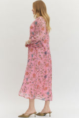 Bloom Of Grace Floral Midi Dress