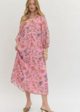 Bloom Of Grace Floral Midi Dress
