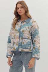 Carolina Quilted Jacket - Blue Grey