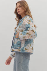 Carolina Quilted Jacket - Blue Grey