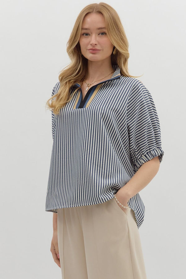Jennings Blouse - Navy